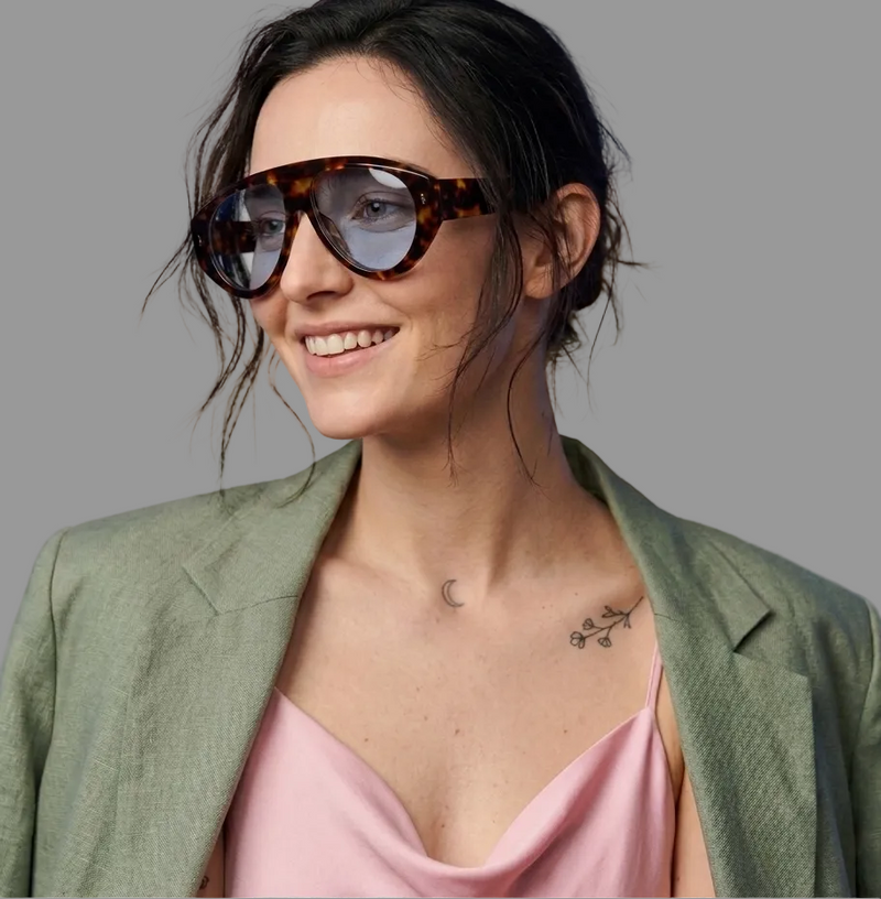 משקפי שמש JANIS Soho Aviator UV400 במסגרת ג׳מבו
