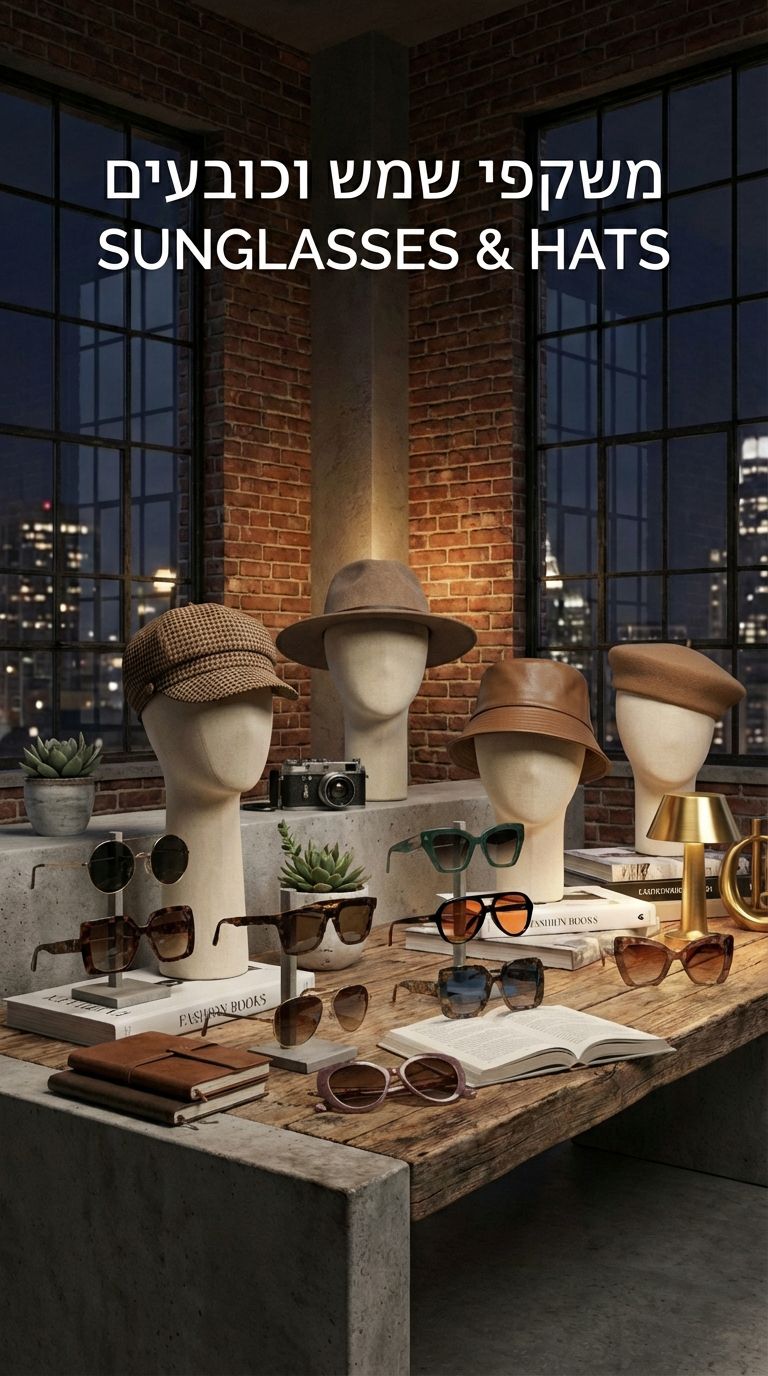 משקפי שמש וכובעים