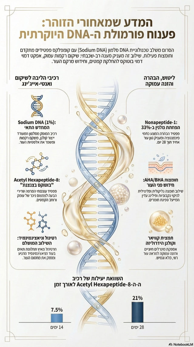 סרום OE/ Salmon DNA Peptide של OFEEL Beauty — 1% PDRN וקומפלקס 5 פפטידים