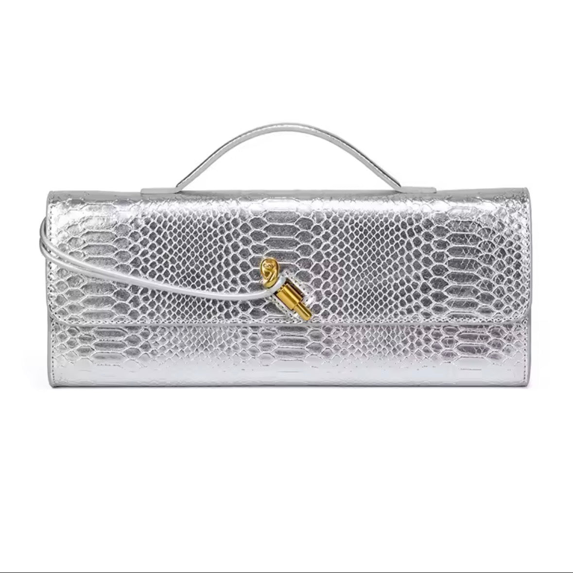 תיק ערב "קרוקו-שיק" אלגנטי . Croco Knuckle Box