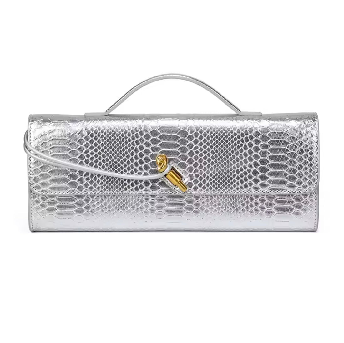 תיק ערב "קרוקו-שיק" אלגנטי . Croco Knuckle Box