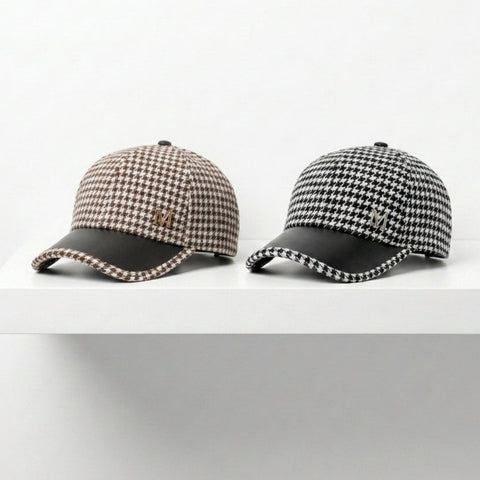 כובע מצחייה Enola Houndstooth — הקלאסיקה שבועטת