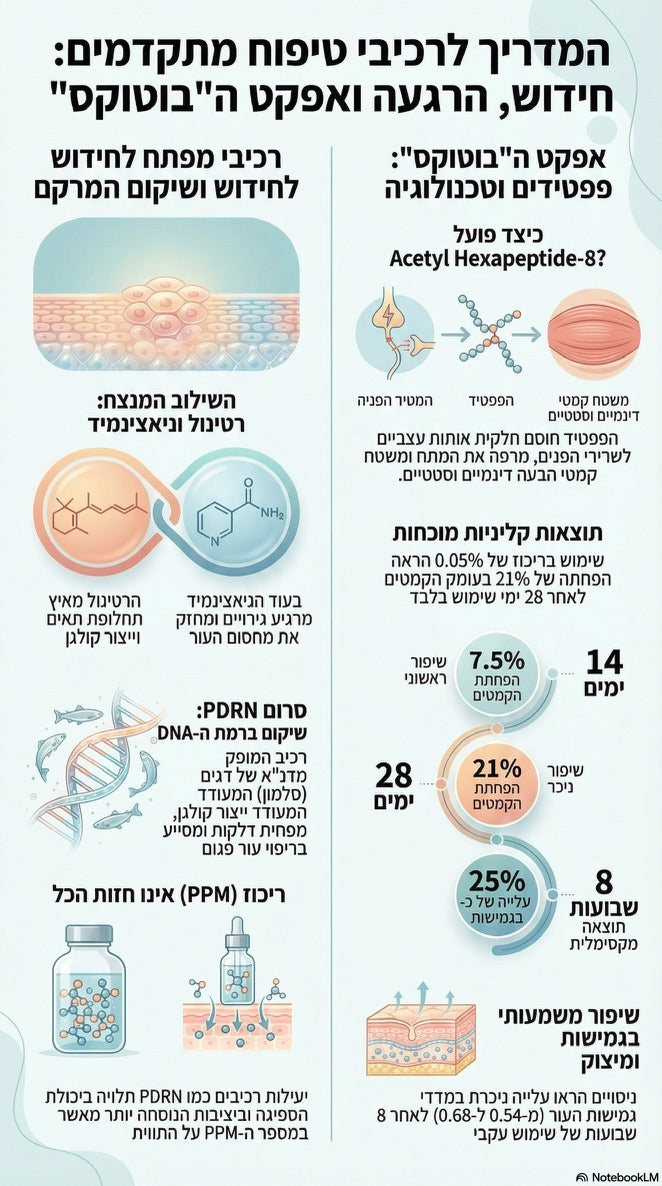 סרום OE/ Salmon DNA Peptide של OFEEL Beauty — 1% PDRN וקומפלקס 5 פפטידים