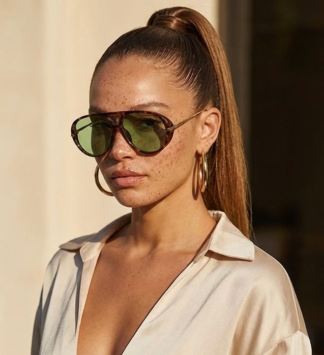 משקפי שמש LOLA Vintage Aviator UV400 — 36 גרם של נוכחות