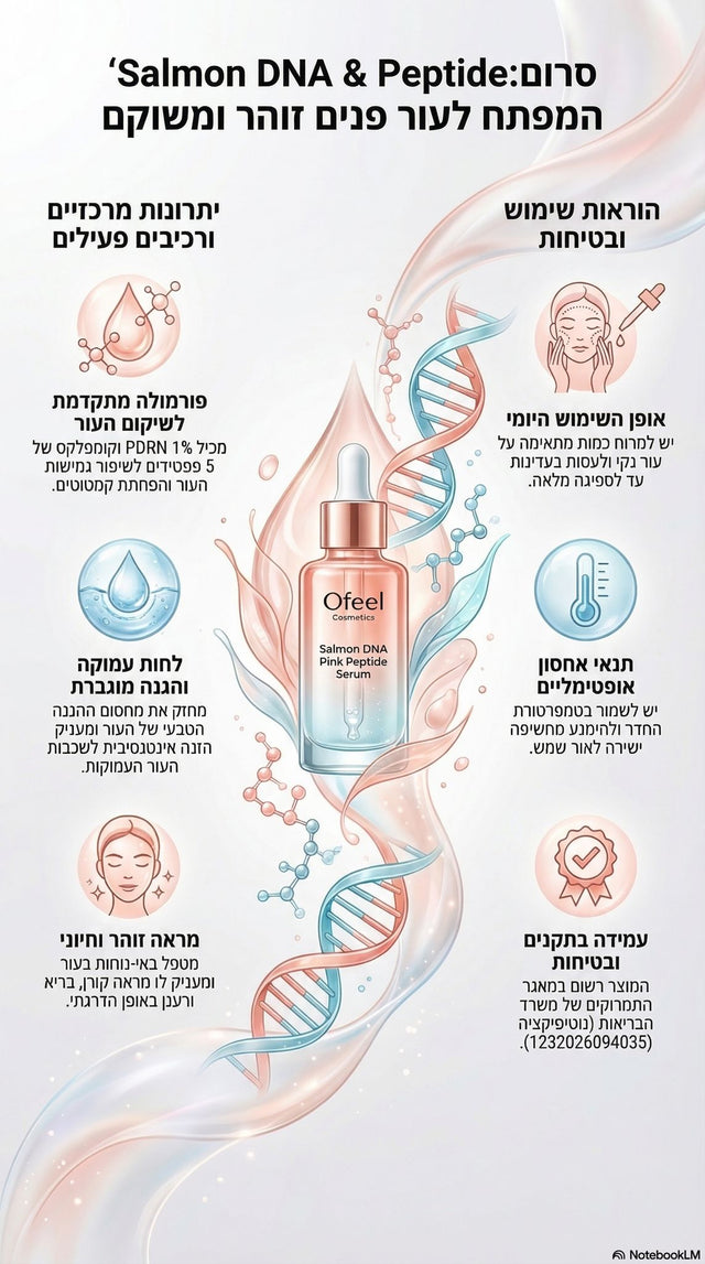 סרום OE/ Salmon DNA Peptide של OFEEL Beauty — 1% PDRN וקומפלקס 5 פפטידים