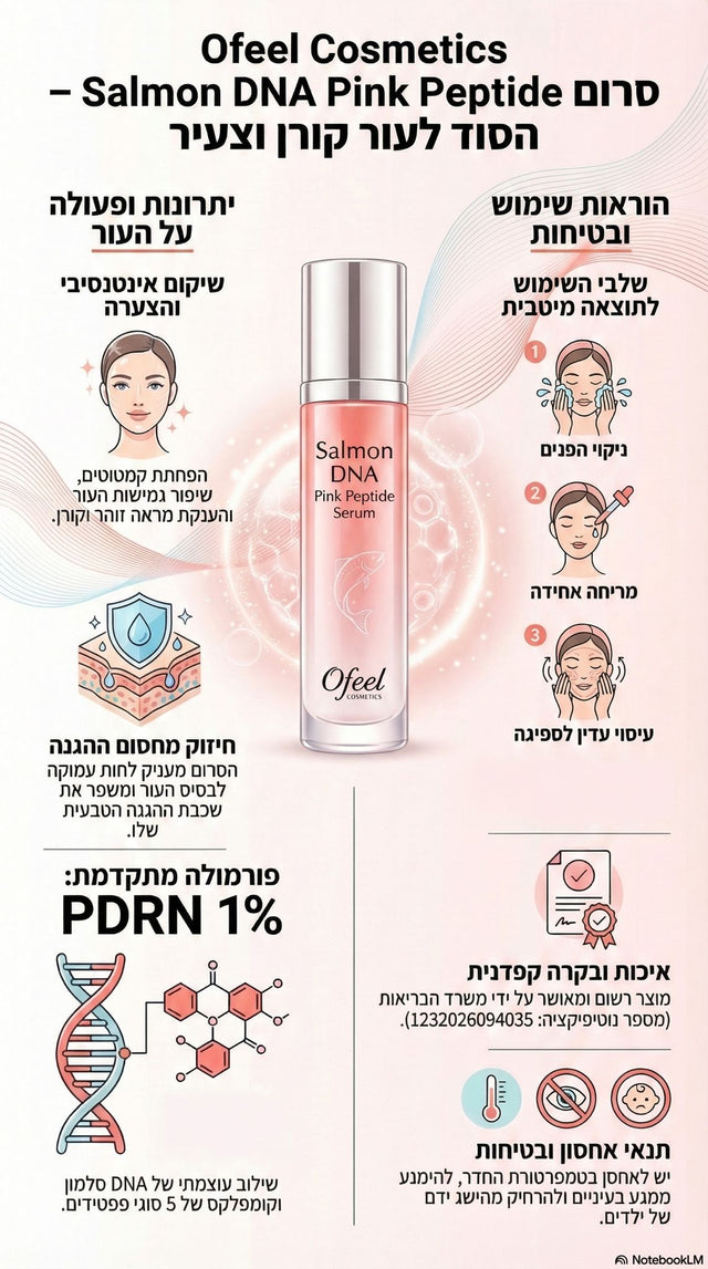 סרום OE/ Salmon DNA Peptide של OFEEL Beauty — 1% PDRN וקומפלקס 5 פפטידים