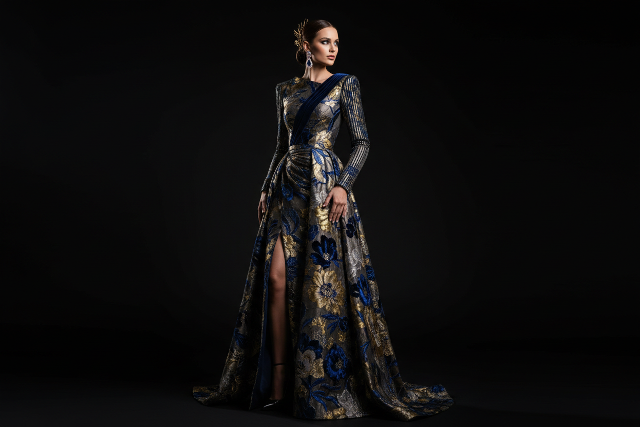 fashion women on black background